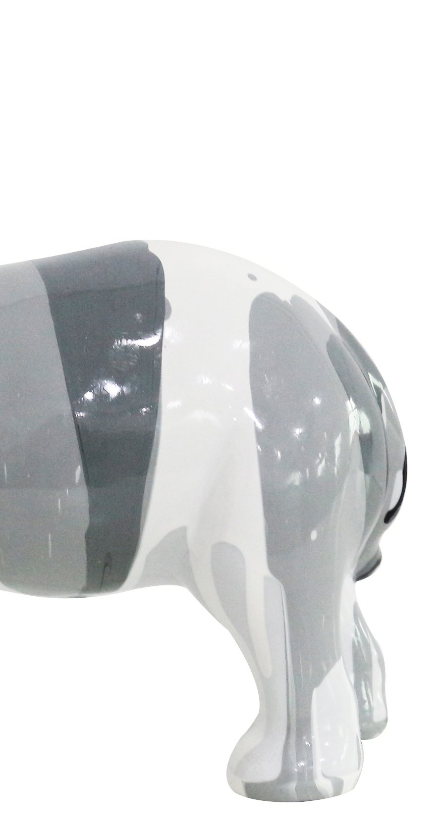 Statua Elefante Nero Bianco Decorazione – Design moderno contemporaneo