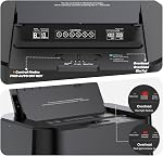 120-Sheet Déchiqueteuse de papier d'alimentation automatique, 40 Min Non-Arrêt, Shredders pour le bureau intérieur lourd, P-4 Ultra Sécurité Shredder pour Home Office, Coupe transversale avec roues, 5.28 C'est une galette. <63 dB (OL287)