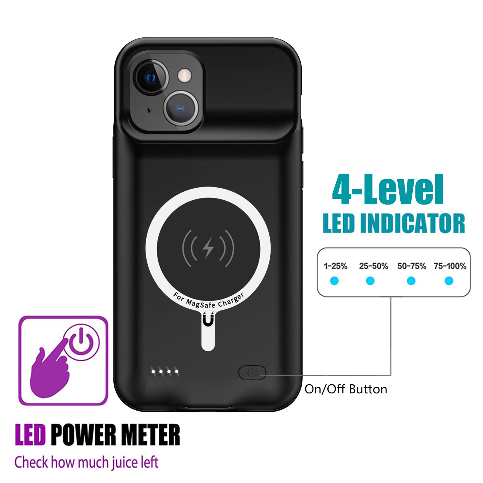 Amazon.com: Battery Case for iPhone 13, [Upgraded] 10000mAh