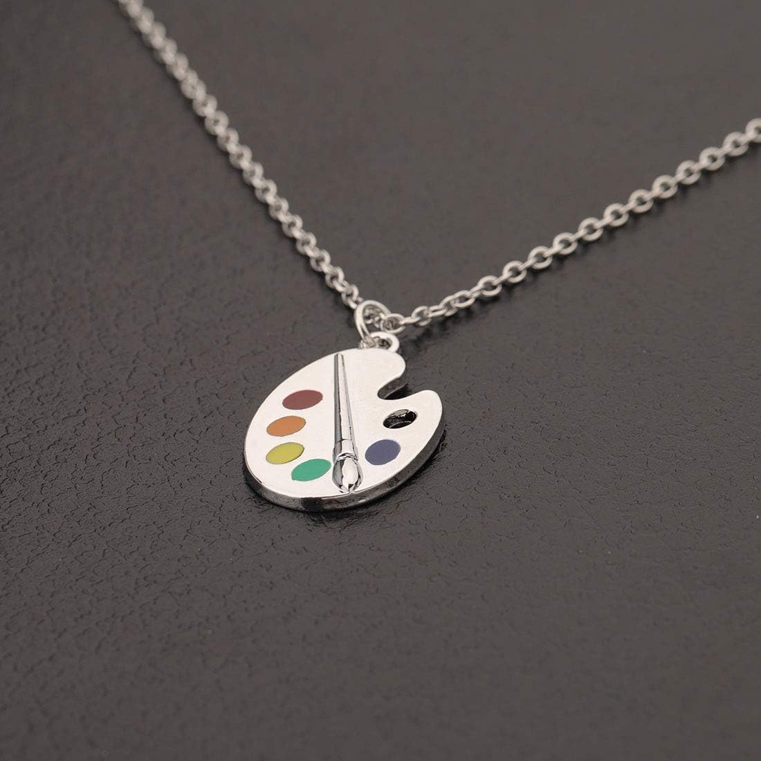 CHOORO Colorful Paint Palette Pendant Necklace/Bracelet Artist Painter Bracelet/Necklace Art Student Art Teacher Gift - Image 3