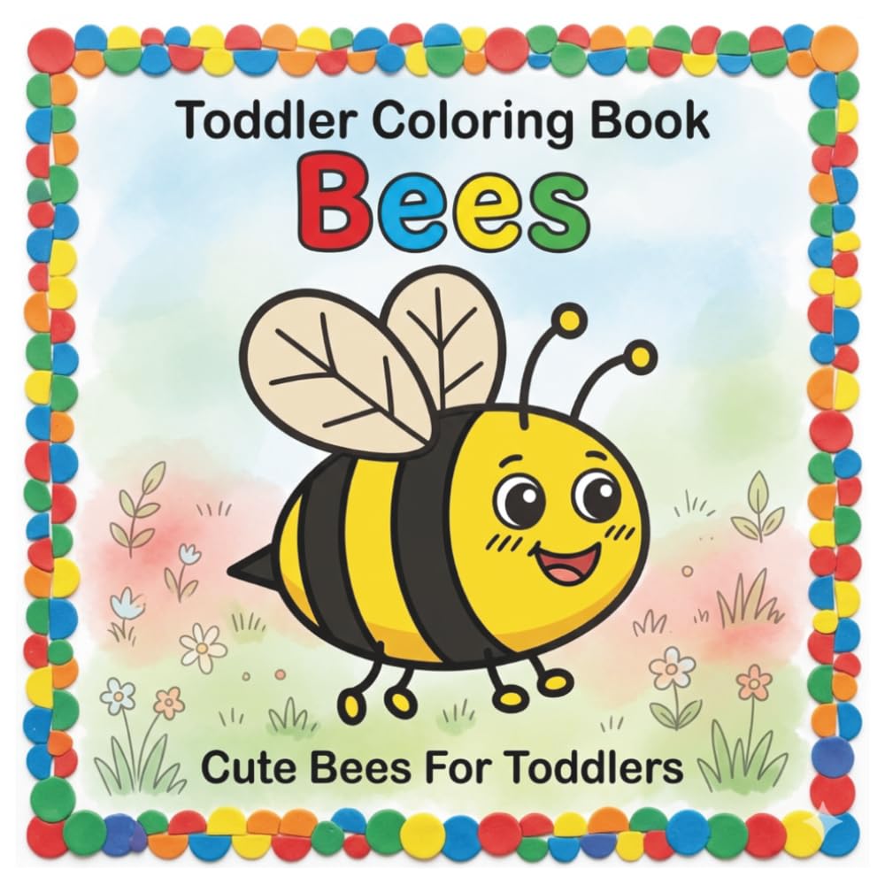Toddler Coloring Book Bees: Cute & Easy Coloring Book For Toddlers | Bee Coloring Book For Toddlers | Coloring Pages For Toddlers 1-3 | Bold Line Coloring Book
