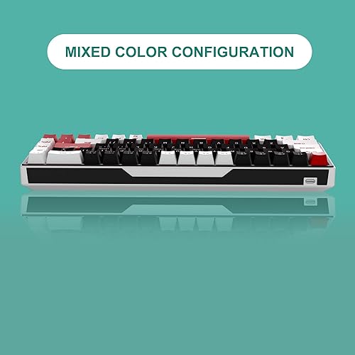 Miniatura 2 de MageGee Teclado mecánico portátil 60% para juegos, teclados compactos de 68 teclas con retroiluminación LED azul, teclado mini ergonómico con cable