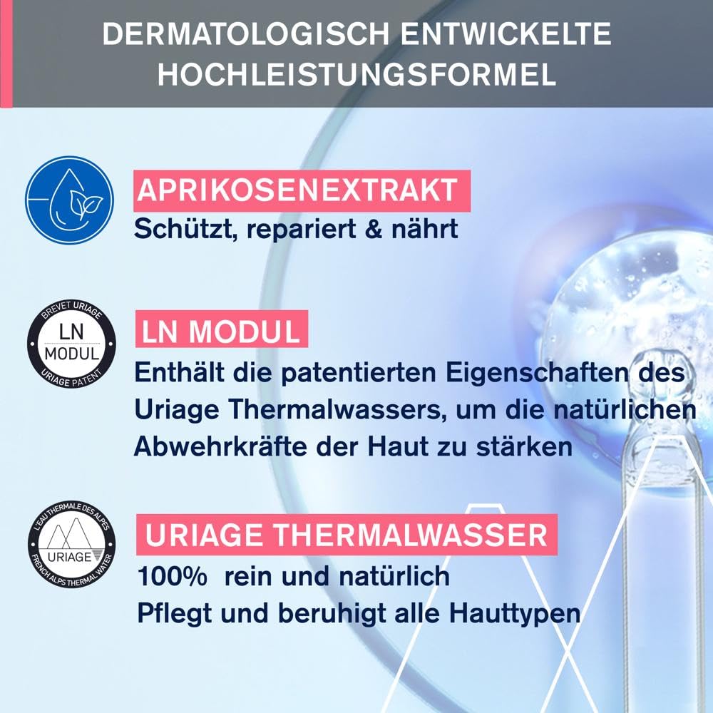 Uriage Mizellen Thermalwasser für Empfindliche Haut - Gesicht & Augen - 3-in-1: Reinigt, entfernt Make-up & Beruhigt - fruchtig-blumiger Duft - 96% Inhaltsstoffe Natürlichen Ursprungs - 500ml