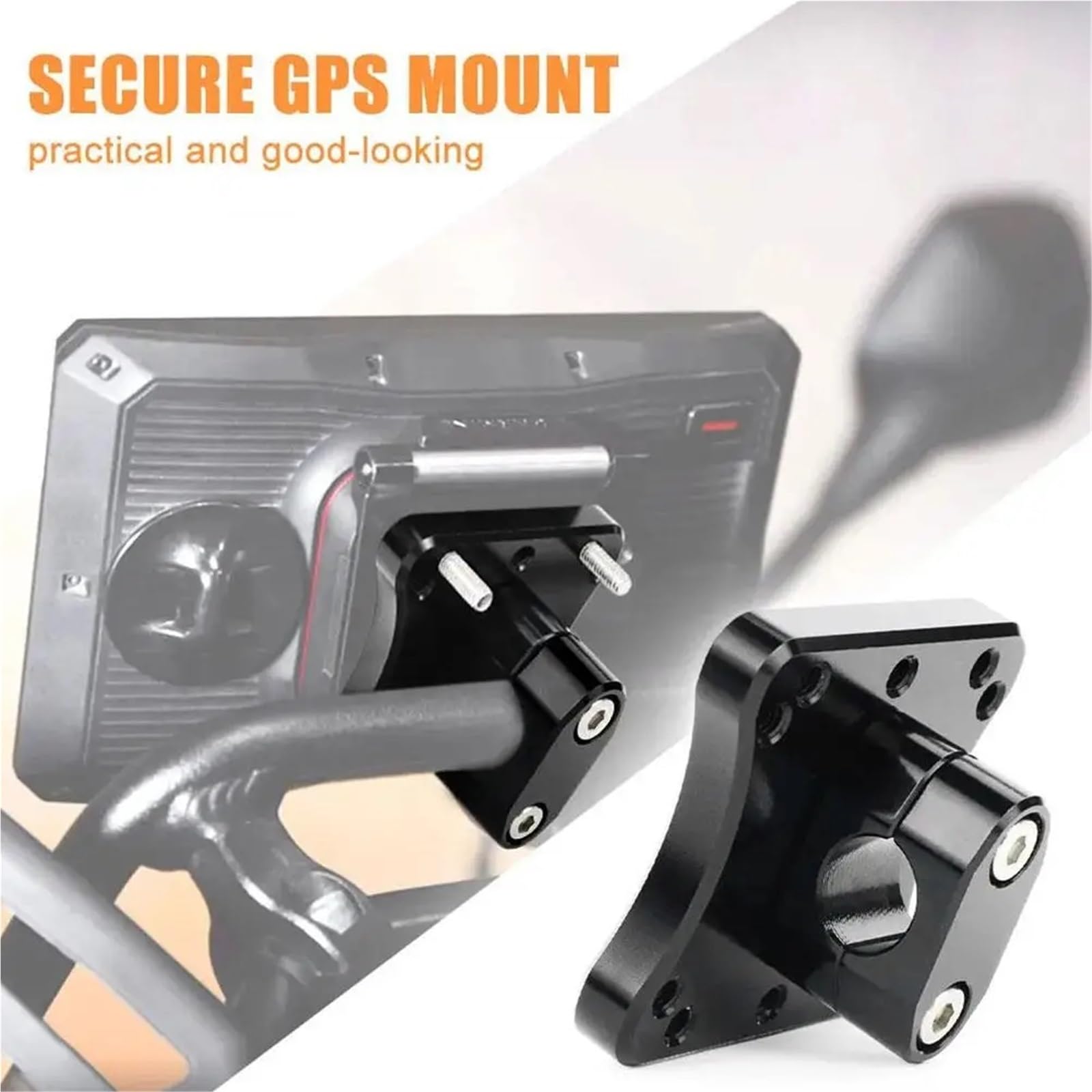 Supporto universale per navigatore GPS per moto da 12 mm, supporto per navigatore GPS per moto, supporto per manubrio GPS AMPS Supporto per navigatore per moto