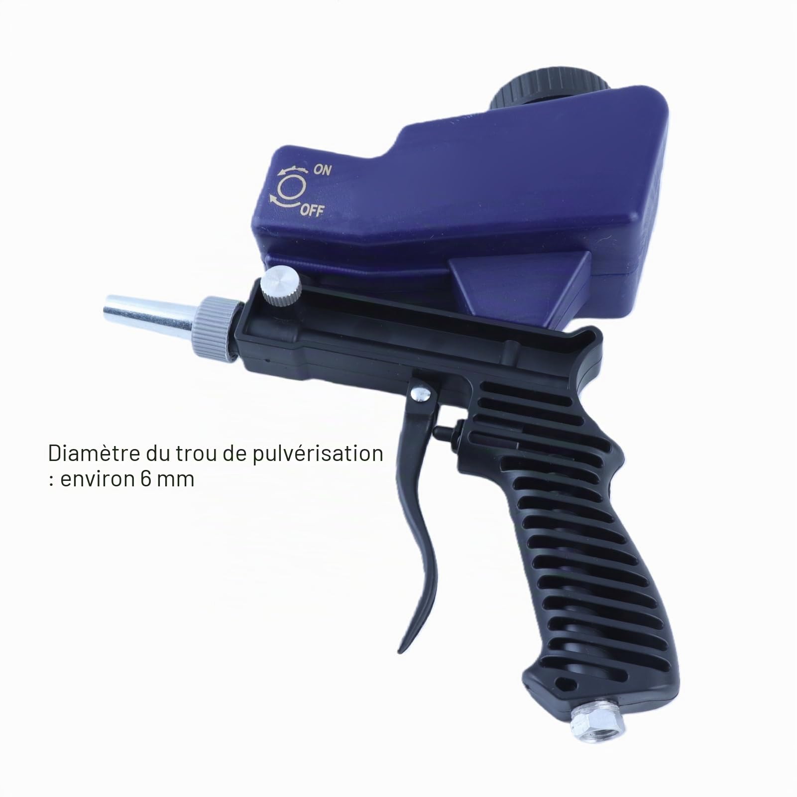 Sableuse à Alimentation par gravité, 70-150 PSI 6000 Tr/min Kit de Pistolet de Sablage à Main, Pistolet de Sablage à Air comprimé pour Nettoyer la Rouille, la saleté, le Décapant d