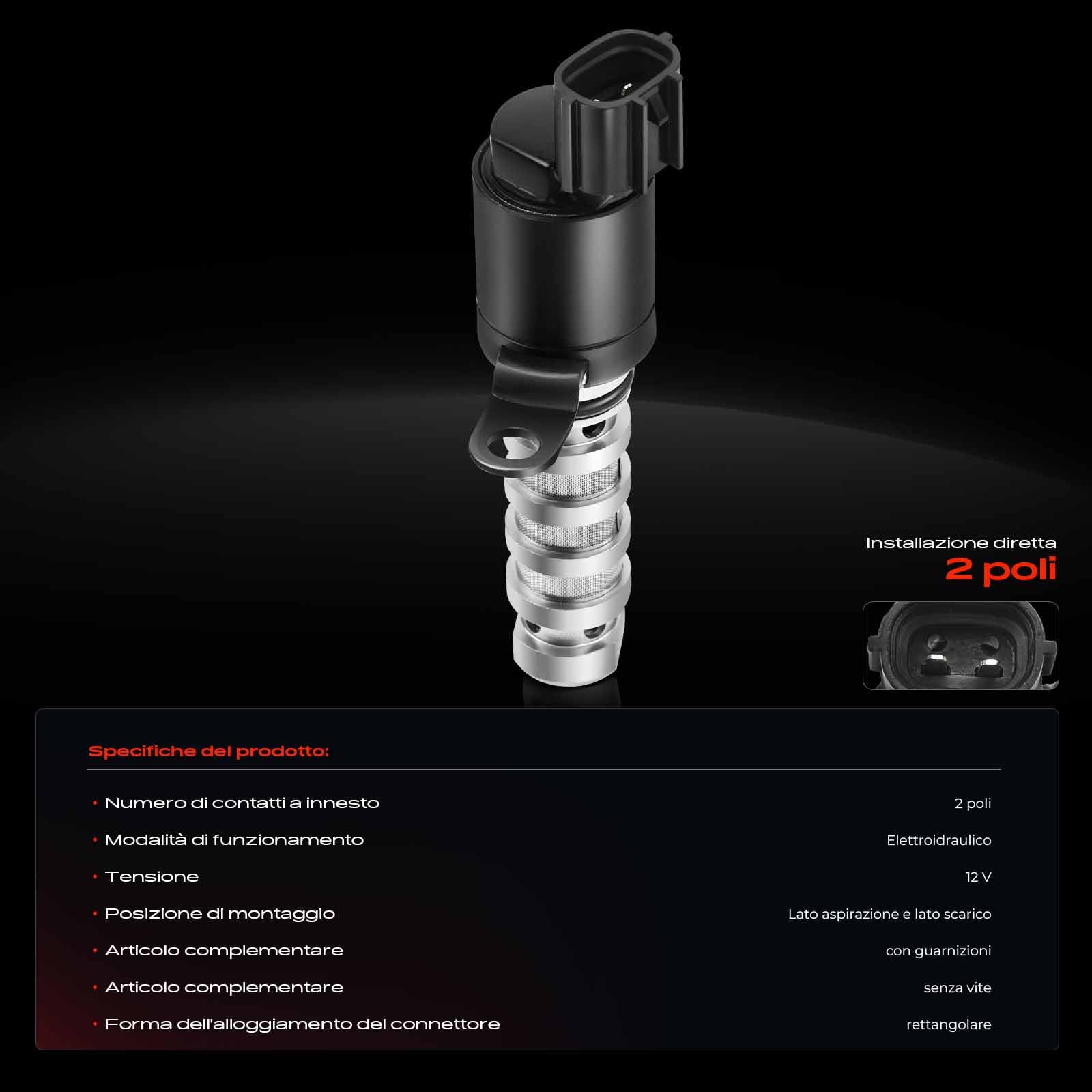 Frankberg Valvola di comando Regolatore dell'albero a camme Benzina Compatibile con Tucson TL TLE 1.6L iX20 JC 1.4L i30 Coupé 1.4L iX20 JC 1.6L Venga YN 1.6L Replace# 24355-2B700