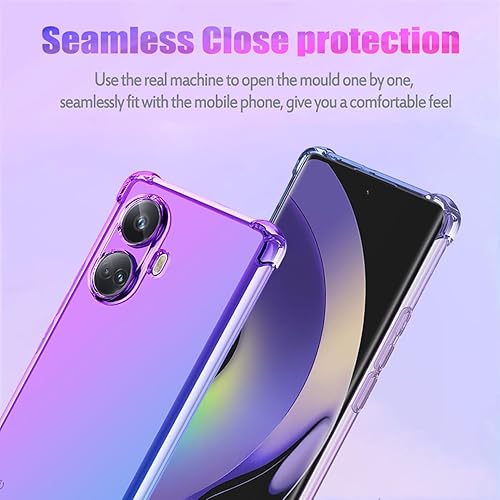 Miniatura 3 de Gufuwo Funda para Realme 10 Pro+ 5GRealme 10 Pro Plus Linda funda para niñas y mujeres, degradado, delgada, antiarañazos, TPU suave, funda