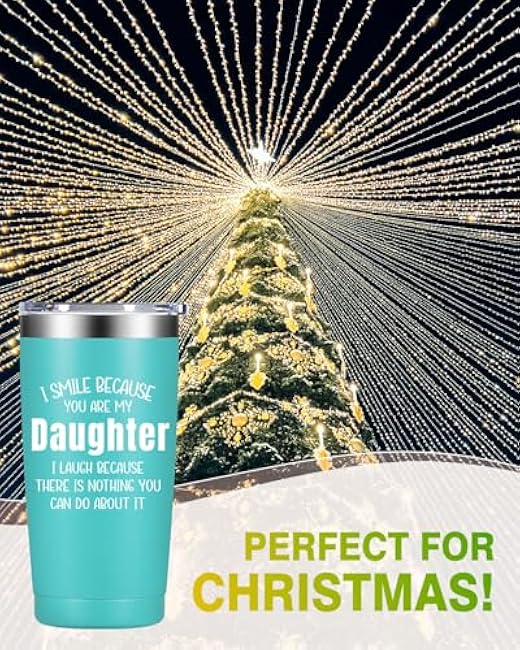 WOELIVE Daughter Gifts from Mom, Dad - Gifts for Daughter - Christmas Birthday Gifts for Daughter, Grown Daughter, Adult Daughter Gifts, 20oz Stainless Steel Insulated Daughter Tumbler