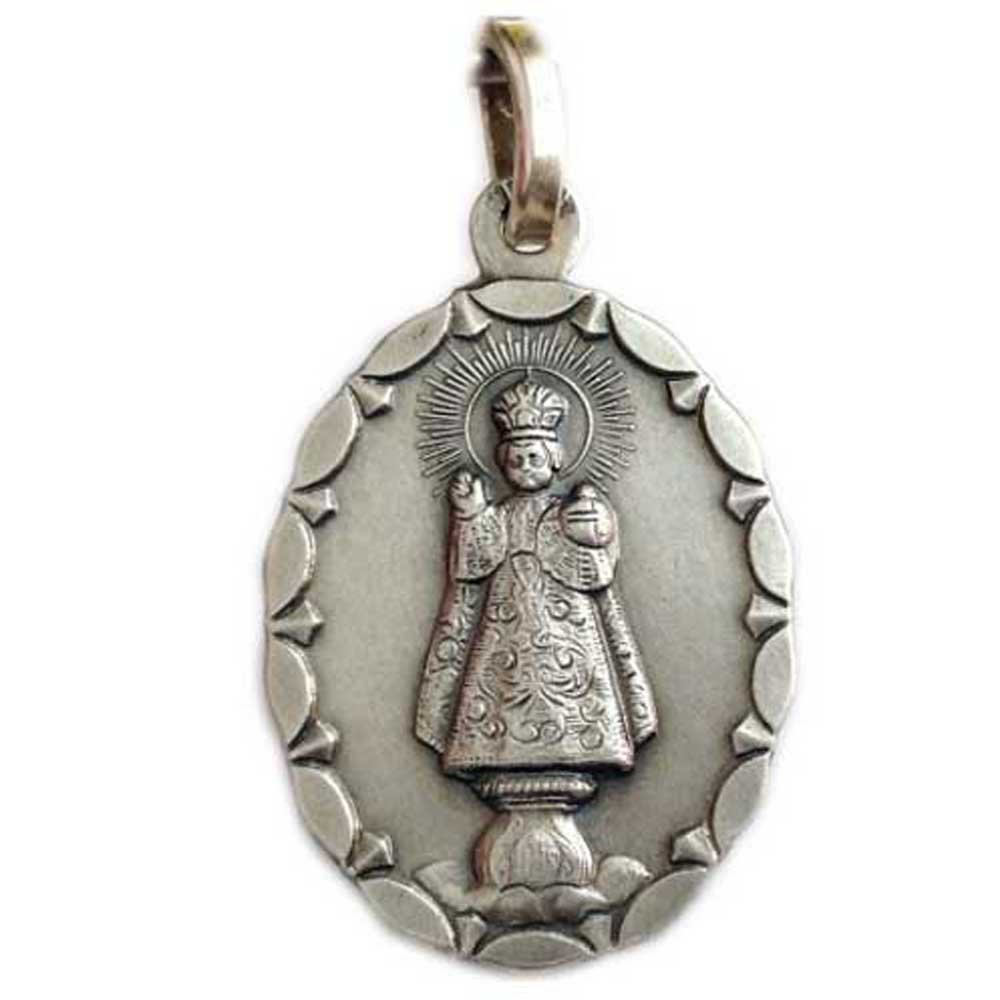 Medaglia "Gesù bambino di Praga " In Argento Massiccio 925 - Le Medaglie dei Santi Patroni