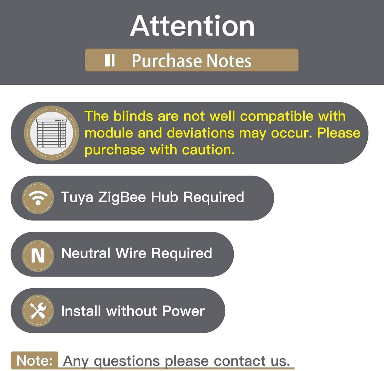MOES 4 Pack Tuya Zigbee RF433 Smart Rolladenschalter Relais Modul, Rolladen Jalousien Zeitschaltuhr Schalter für Rollladenmotor, Alexa Google Smart Life【Tuya ZigBee Hub erforderlich】 | Für motorisierten Elektromotor, Tuya ZigBee Hub erforderlich, Kompatib