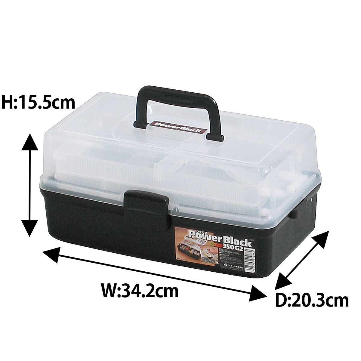 Amazon | JEJアステージ シェルフパワー 350-G2 ブラック 工具箱 小物