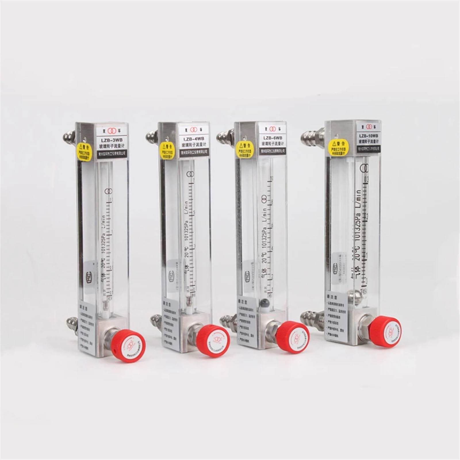 LZB Panel Gas Luft Durchflussmesser Rotameter Mit Regelventil(Gas,10-100ml Per Min)