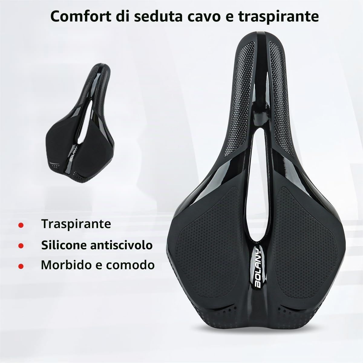 Sella per Bicicletta Comoda, Sella Bici Comoda, Sellino in Memory Foam Ergonomica Con Copertura Impermeabile Unisex per sella per City Bike Mountain Bike