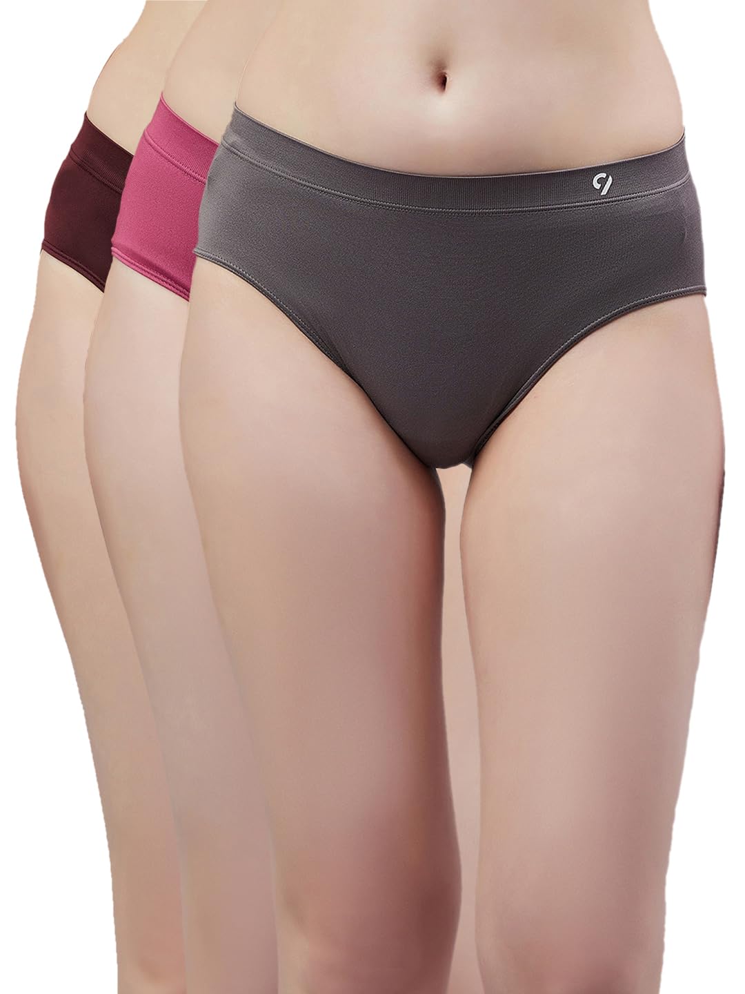 c9 airwear Women's Mid Rise Seamless Pack of 3 Comfort Breathable & Comfort Fit Multicolour-picture-26