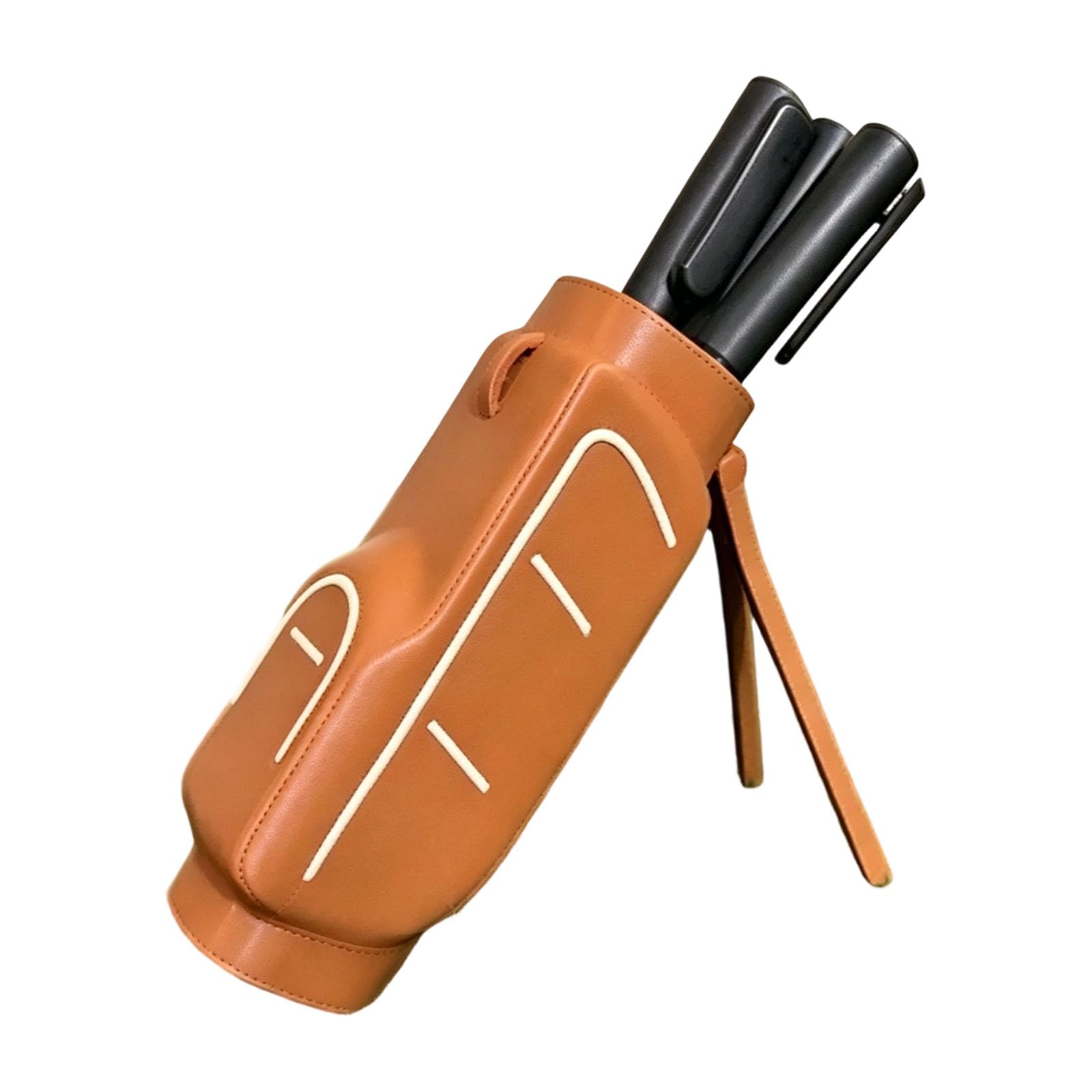 uikios Unique Golf Themed Desktop Pencil Cup with Folding Base Decorative Pen Organiser Container for Adult Holiday Gifting Desktop Planner