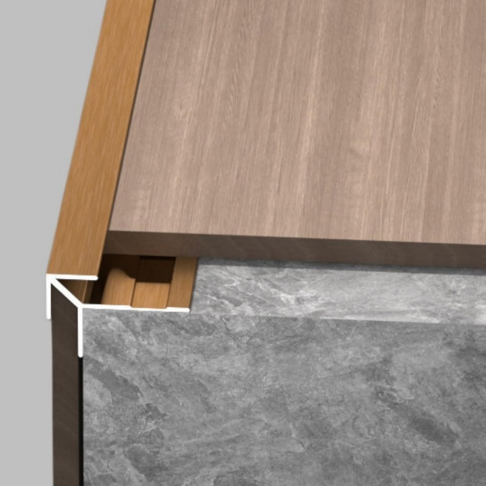 Profil de finition carrelage en V bronze antique 7mm 100cm x3