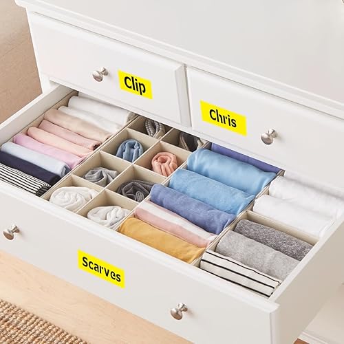 Miniatura 7 de Label KINGDOM Cinta amarilla de repuesto para Brother TZe-631 Tz-631 Cinta de etiquetas negra sobre amarilla de 0.47 pulgadas, trabajo laminado con