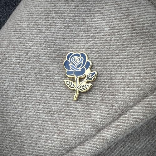 Image of Rose Enamel Pins June Birth Month Flower Elegant Lapel & Brooch, Perfect for Bulk Gifts, Floral Lovers, Wedding Suits Birthday Gift and Flower Accessory for Floral Lovers - Great Gift Idea Rose Pin Brooch