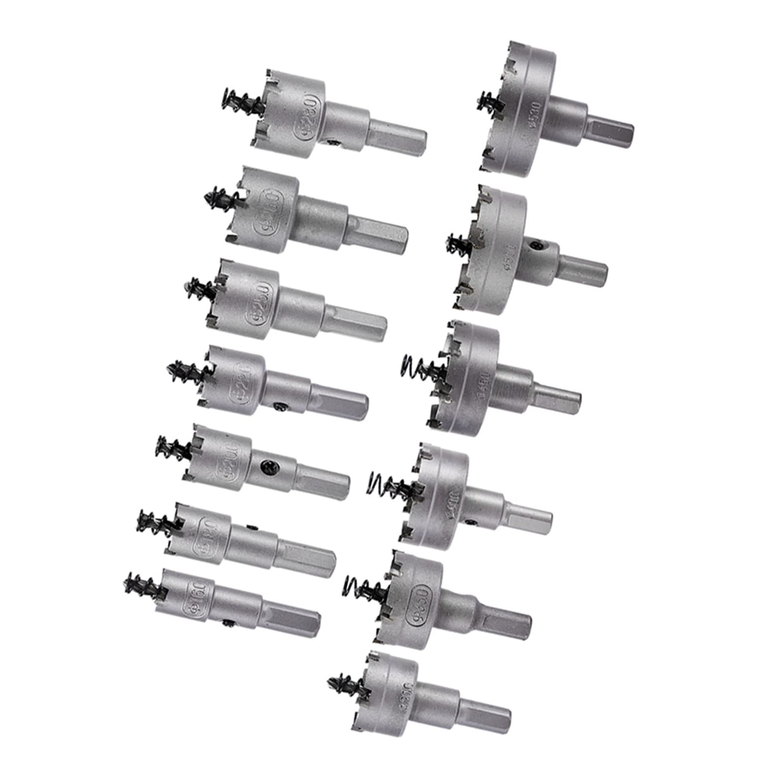 Taglierina ad anello in metallo duro, 20 × 18 × 5, 13 pezzi, 16 18 20 22 mm, punta in metallo duro, set di seghe a tazza TCT, in acciaio inox, 1-1 a tazza in metallo duro