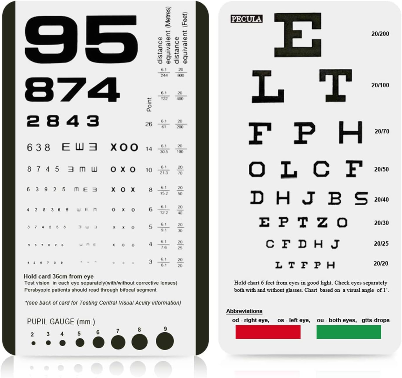 buy eye chart pocket eye chart snellen pocket eye chart rosenbaum pocket eye chart 2 in 1 online in guatemala b07y7wgwyn