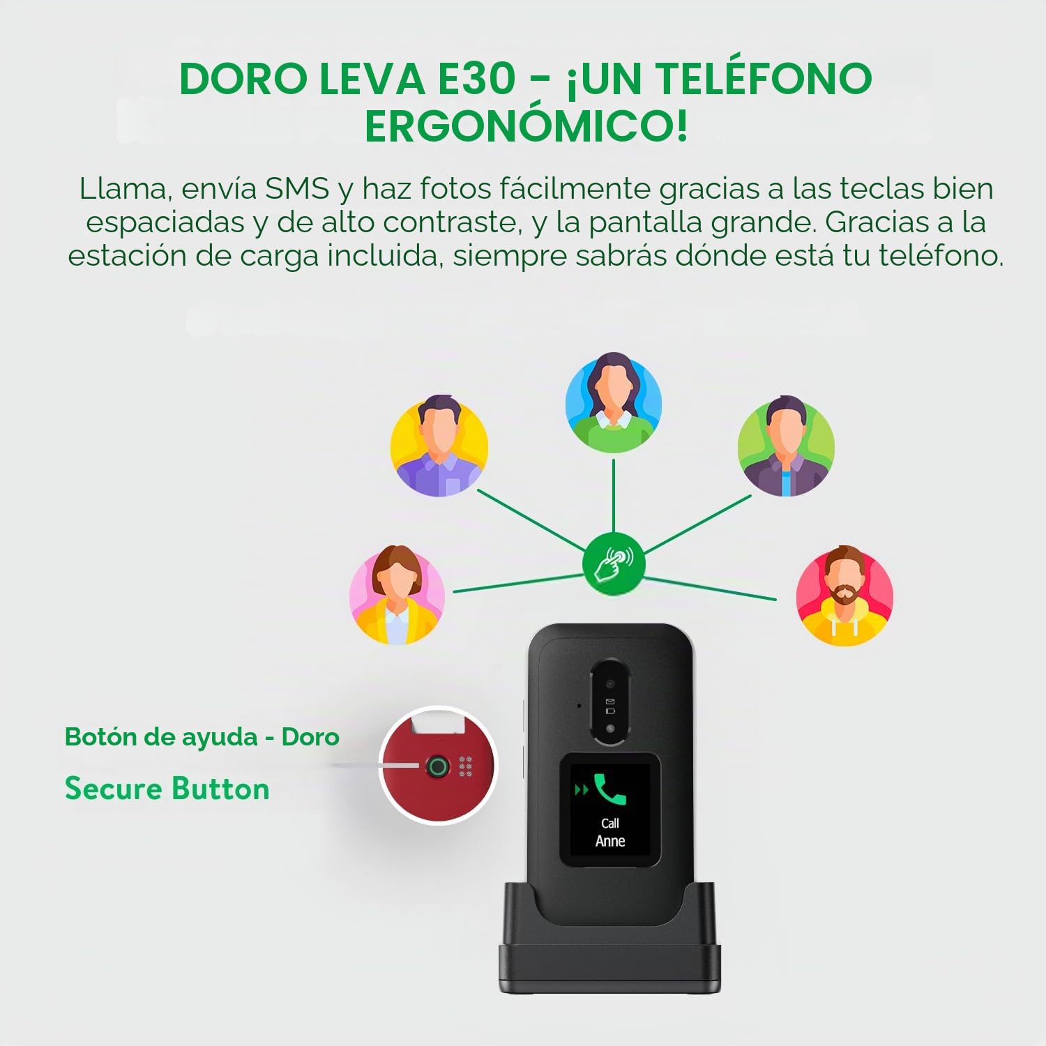 Doro Leva E30, Schwarz/Wei? Handy (380596)