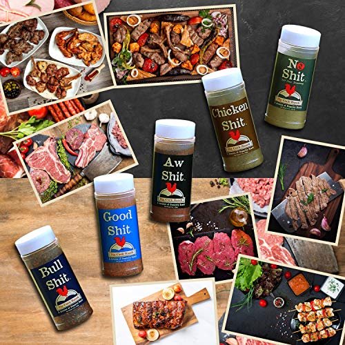 Big Cock Ranch All Purpose Seasoning Set - Aw Shit 9oz, Bull Shit 12oz, Chicken Shit 12oz, Good Shit 11oz and No Shit 8oz - Gluten-Free No MSG Gourmet Seasonings Rub and Spices Bundle - Thumbnail 6