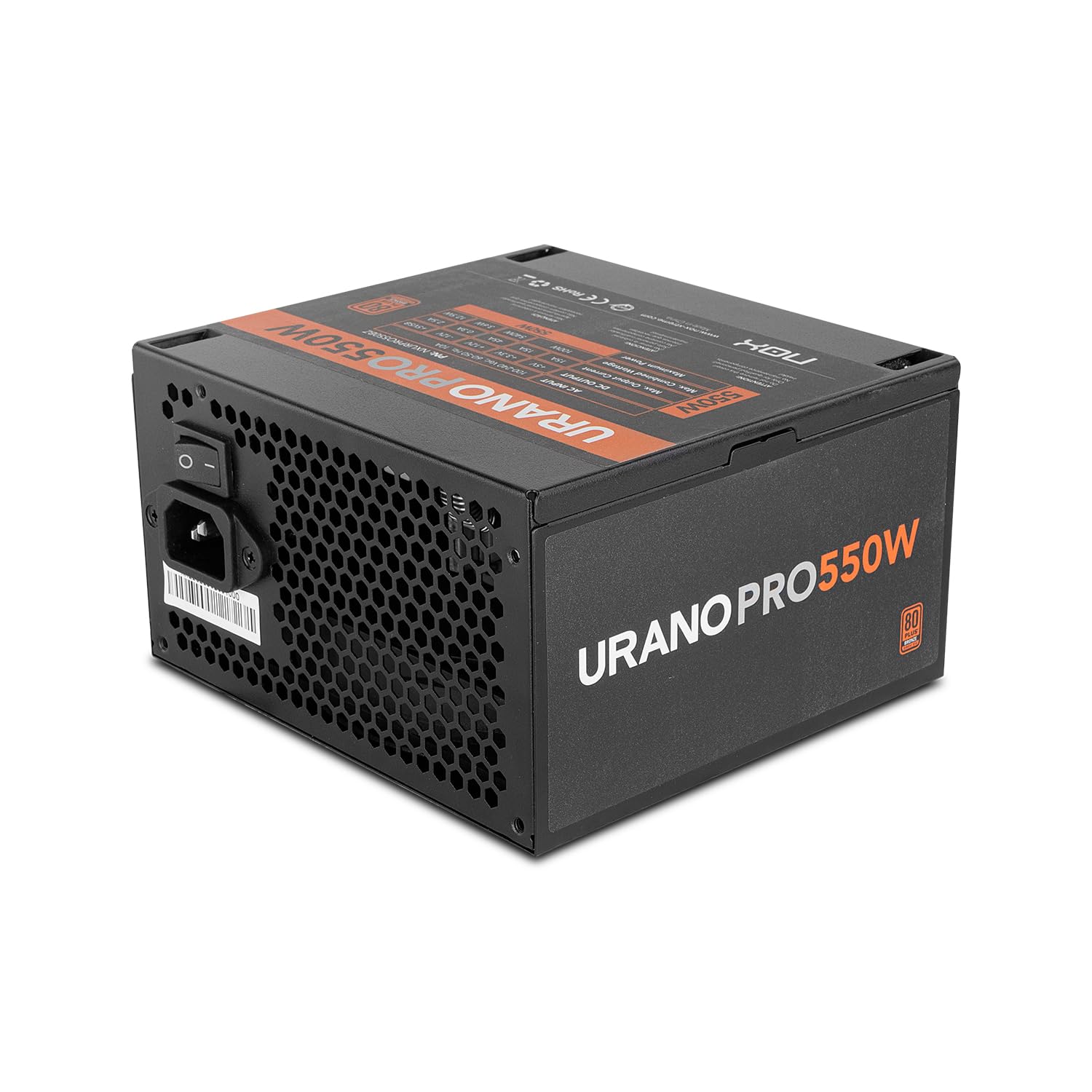 FUENTE ALIMENTACION 550W NOX URANO PRO PFC-ACTIVO 80+BRONZE 12CM ATX - miniatura 3