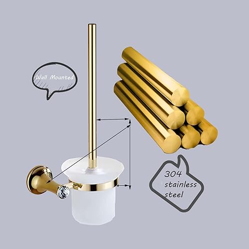 Miniatura 2 de toilet cleaner brush,toilet brushToilet Brush and Holder Set, Gold Toilet Brush,toilet Brush And Holder,long Handled Toilet Brush,wall Mounted