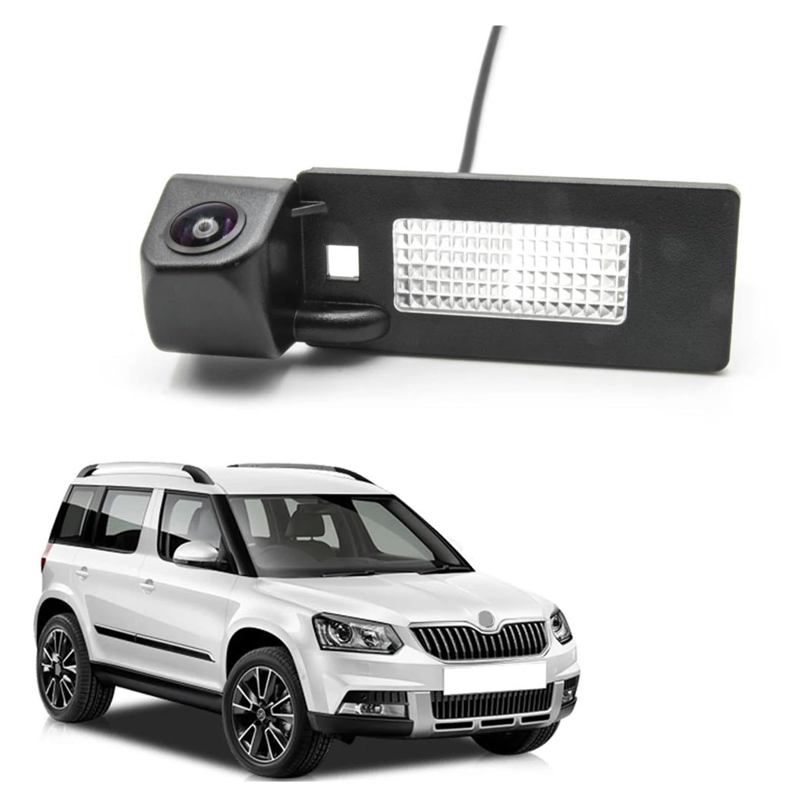 Zamiennik kamery cofania do Skoda do Yeti 2014 2015 2016 2017 samochodowy monitor cofania parkowania noktowizor CCD HD AHD kamera cofania rybie oko (A120 CVBS 680 x 480) (A120 CVBS 680 x 480) (A120