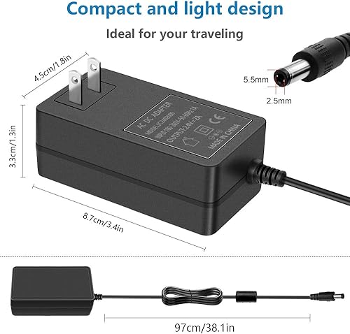 Vista 10 de SHNITPWR Adaptador de fuente de alimentación de 24 V, 2 A, 48 W, 100 ~ 240 V CA a CC 24 voltios, 2000 mA, 1,25 A, 1,5 A, 1,6 A, 1,75 A, 1,8 A