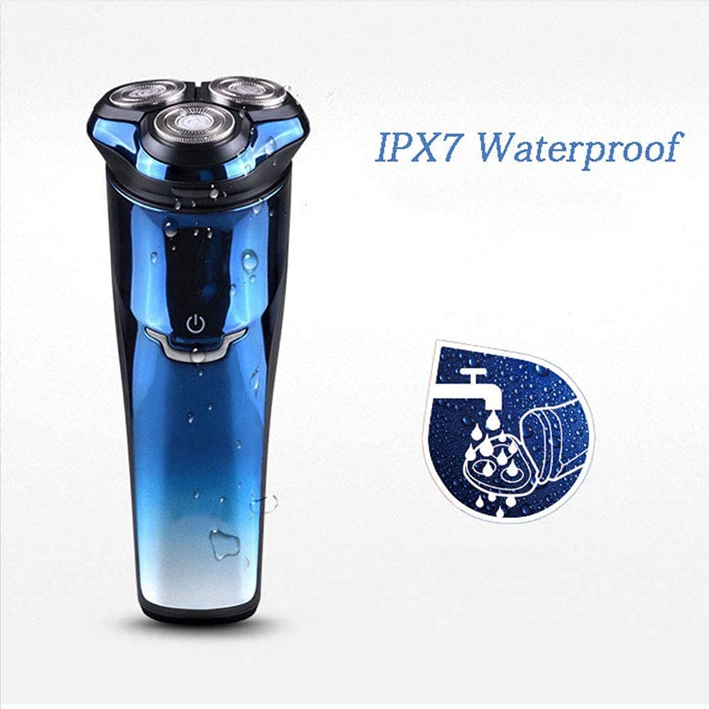 Rasoio Elettrico, Rasoio Elettrico Ricaricabile con Trimmer Pop-up, rasoi Impermeabili IPX7 RABAVERS RICARABILE 3D Rasoio Rotante Rasoio