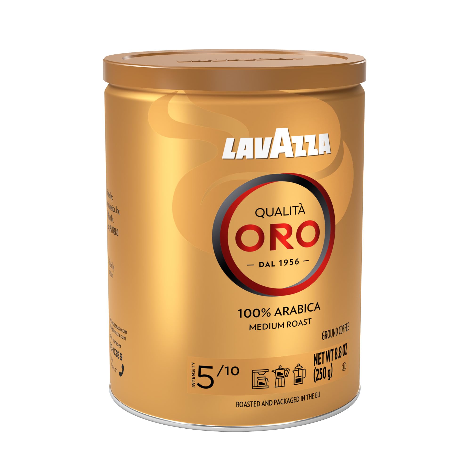 Lavazza Qualit Oro Ground Coffee Medium Roast 100 Arabica 8 8 oz Tin Pack of 6 — view 2