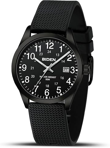 LN LENQIN Reloj Hombre Reloj de Cuarzo Analógico para Hombre Reloj Resistente al Agua 30M Relojes de Pulsera para Hombre Casuales de Negocios de Moda con Fecha Banda de Silicona Luminosa