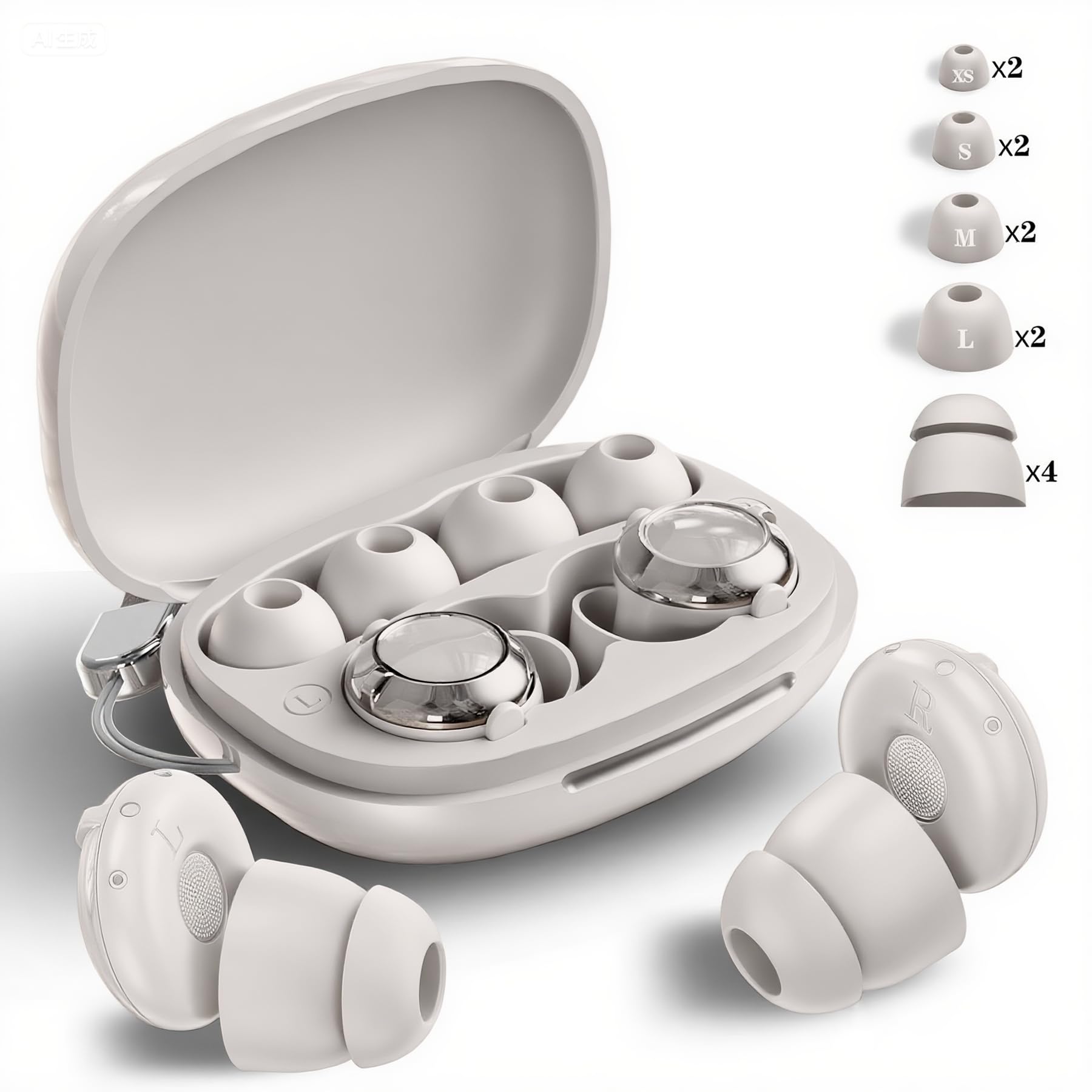 Ear Plugs for Sleeping 50dB Noise Cancelling Earbuds 3 Modes Adjustable with 6 Eartips Ear Plugs for Concerts