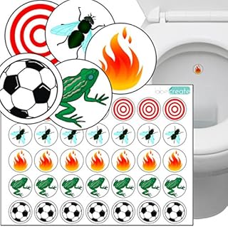 Toilet Thingies - Variety Pack of 35 Toilet Training Stickers Transparent Plastic Label Material. Free UK Delivery.