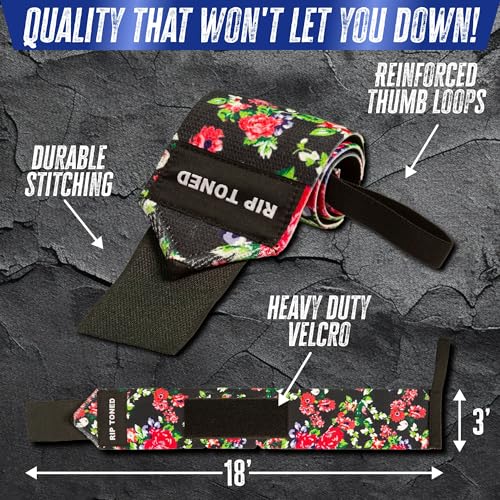 Rip Toned Faixas de pulso de 45,72 cm – Alças para levantamento de peso – Levanta melhor, protege a