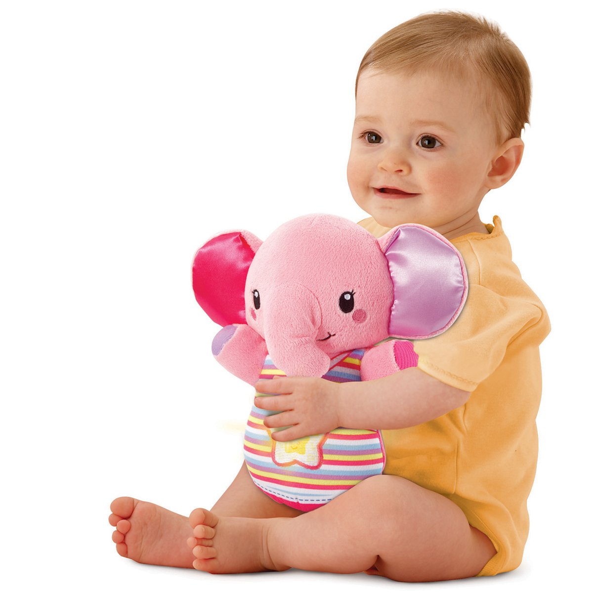 Image secondaire de VTech - Éléphanteau Dodo Rose, Peluche Éléphant Bébé Interactive et Apaisante, Veilleuse Musicale Nomade, Berceuses et Sons de l