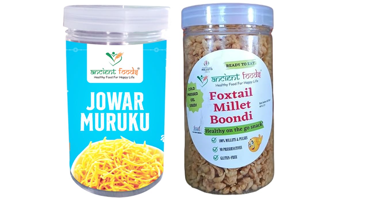 Ancient Foods Combo Pack of Foxtail Muruku (200gms) and Bajra Laddu FM-BL_1