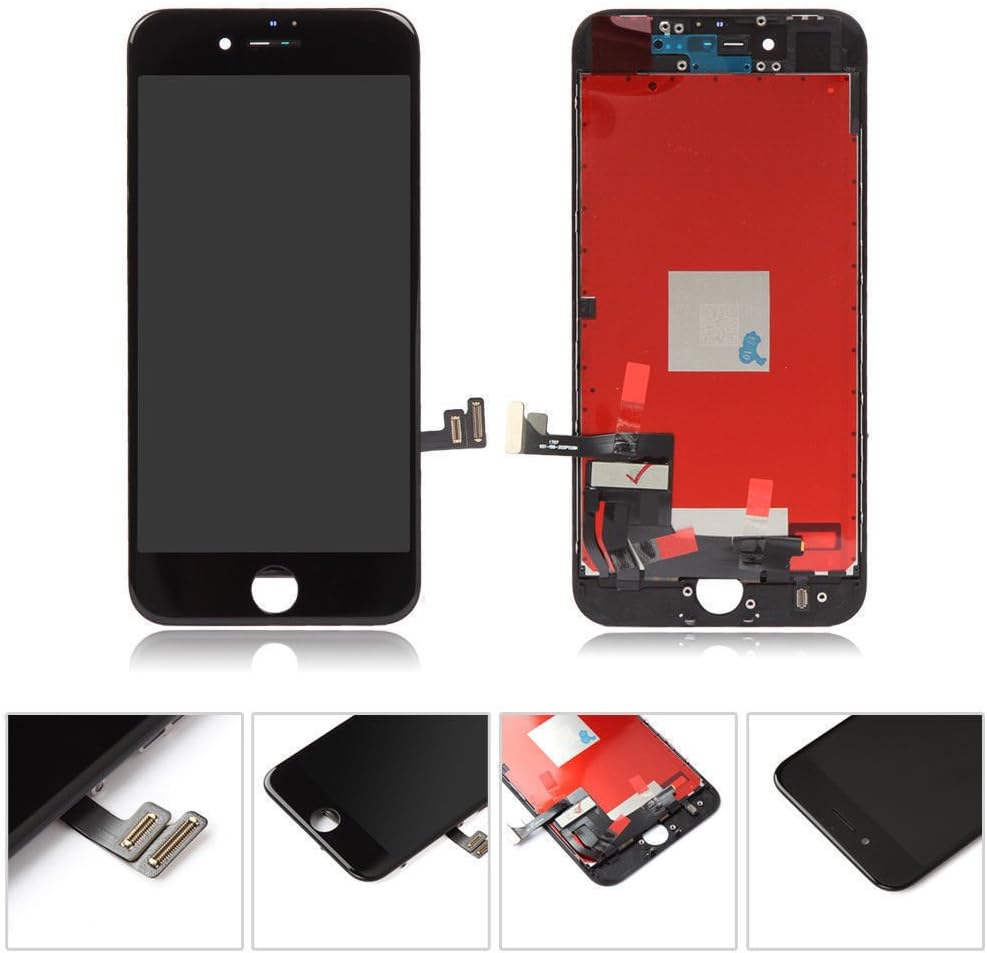 PassionTR Black for iPhone 8 Plus 5.5 Inch LCD Screen Replacement Full Digitizer Assembly Frame Set Front Glass 3D Touch Display with Required Tool Kit : Cell Phones & Accessories