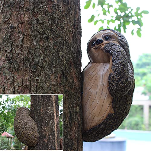 Sculpture paresseux résine de jardin extérieure peinte à la main 22cm - 5