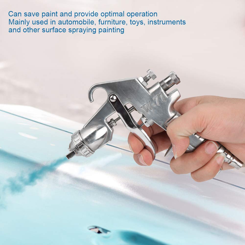 DEWIN Pistola Pulverizadora de Aire Comprimido, Boquilla de 1.5mm Modo de Alimentación Por Succión Pistola Pulverizadora de Pintura Neumática Herramienta de Pintura Neumática para Pared y Automóvil