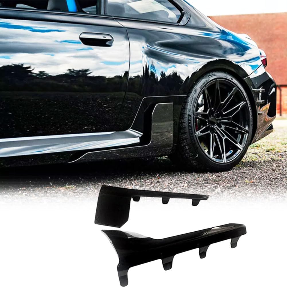 MCARCAR KIT Gloss Black Side Skirts fits for BMW G87 M2 Base Coupe 2 Door 2022-2024 ABS Under Door Rocker Panels Valance Extension Lip Factory Outlet