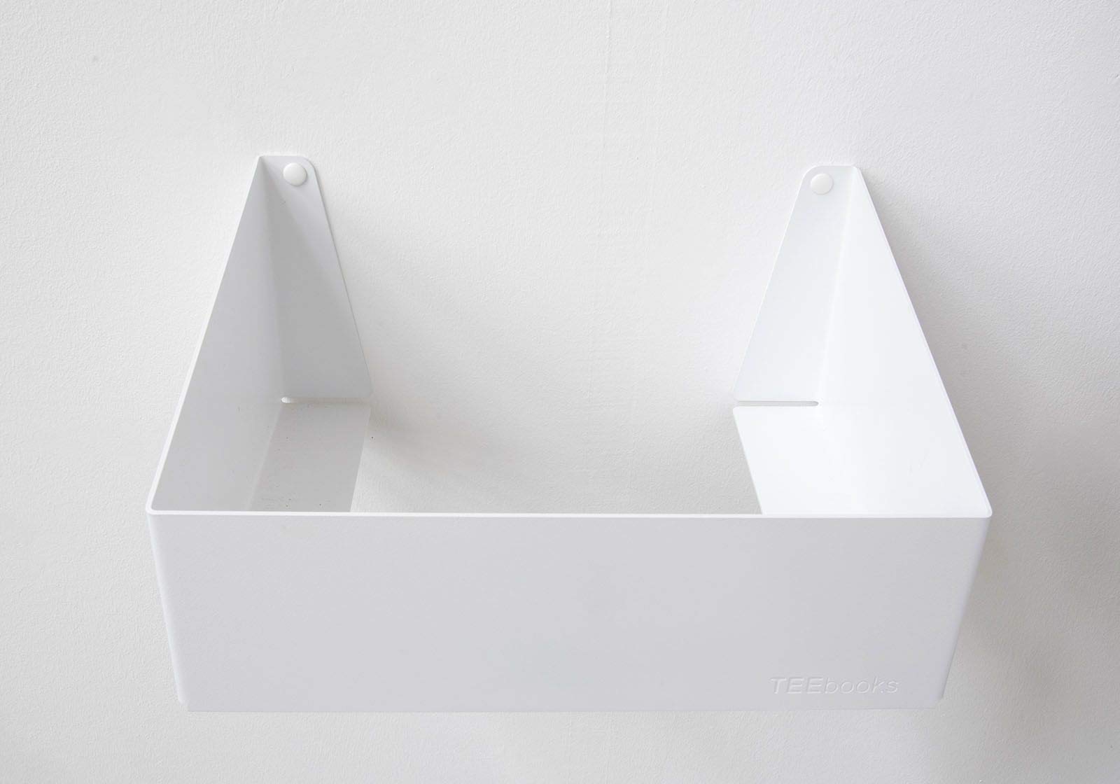 TEEbooks - Mensola per Vinili 32 cm Bianca | Porta Vinili da Parete | Design Minimalista | Made in Italy