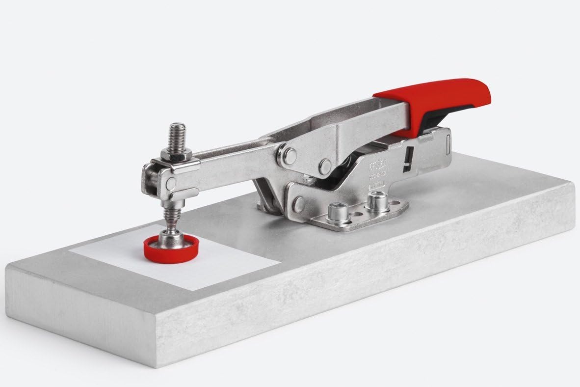 BESSEY STC-HH20 Horizontal Auto-Adjust Toggle Nickel Plated Clamp, Silver