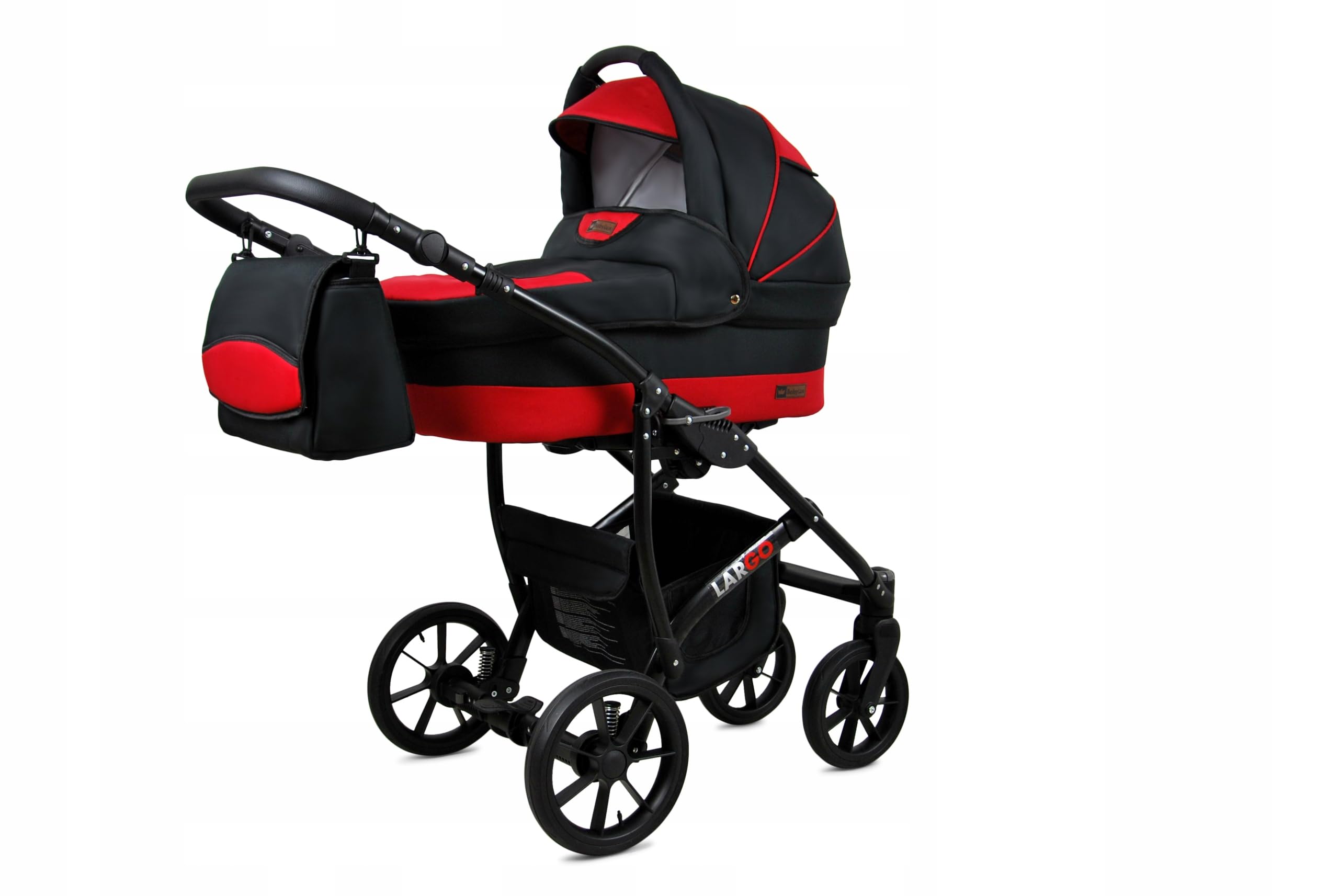 BabyLux® Bambini Passeggino Completo Set 3 in 1 - Largo - incl. Navicella, Canna, Seggiolino Auto - Carrozzina Neonati Sistema Combinato - con Borsa fasciatoio, Copertura antipioggia ecc.