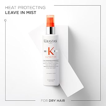 KERASTASE Nutritive Heat Protecting Spray | Nourishing Heat Protectant for Dry Hair | Detangle, Reduce Frizz & Fly-aways | For Fine to Medium Dry Hair | Lotion Thermique Sublimatrice | 5.1 Fl Oz