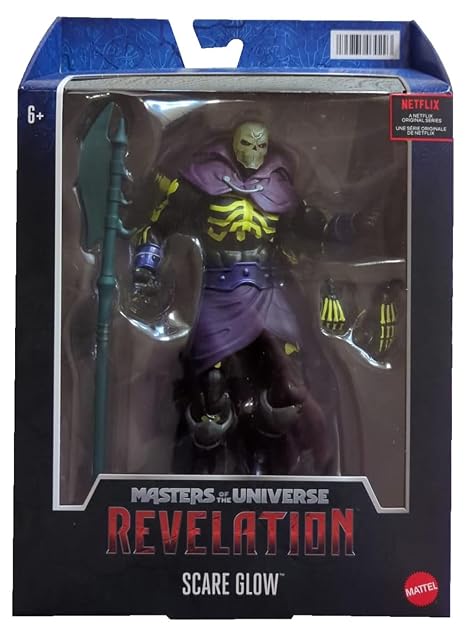 Masters of the Universe Revelation Scare Glow figura de acción, muñeco articulado de juguete (Mattel HDR33)