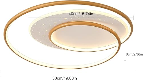 Miniatura 5 de Lámpara de techo LED regulable de montaje empotrado con control remoto, 3000K-6500K, lámpara de techo moderna de 3 colores, oro blanco, lámpara de