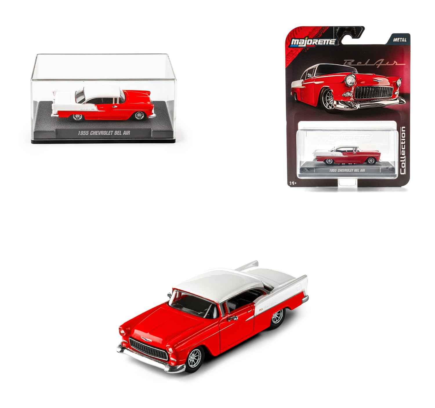Amazon | Jada Majoretteコレクション – 1955 シボレー ベルエア 1:64