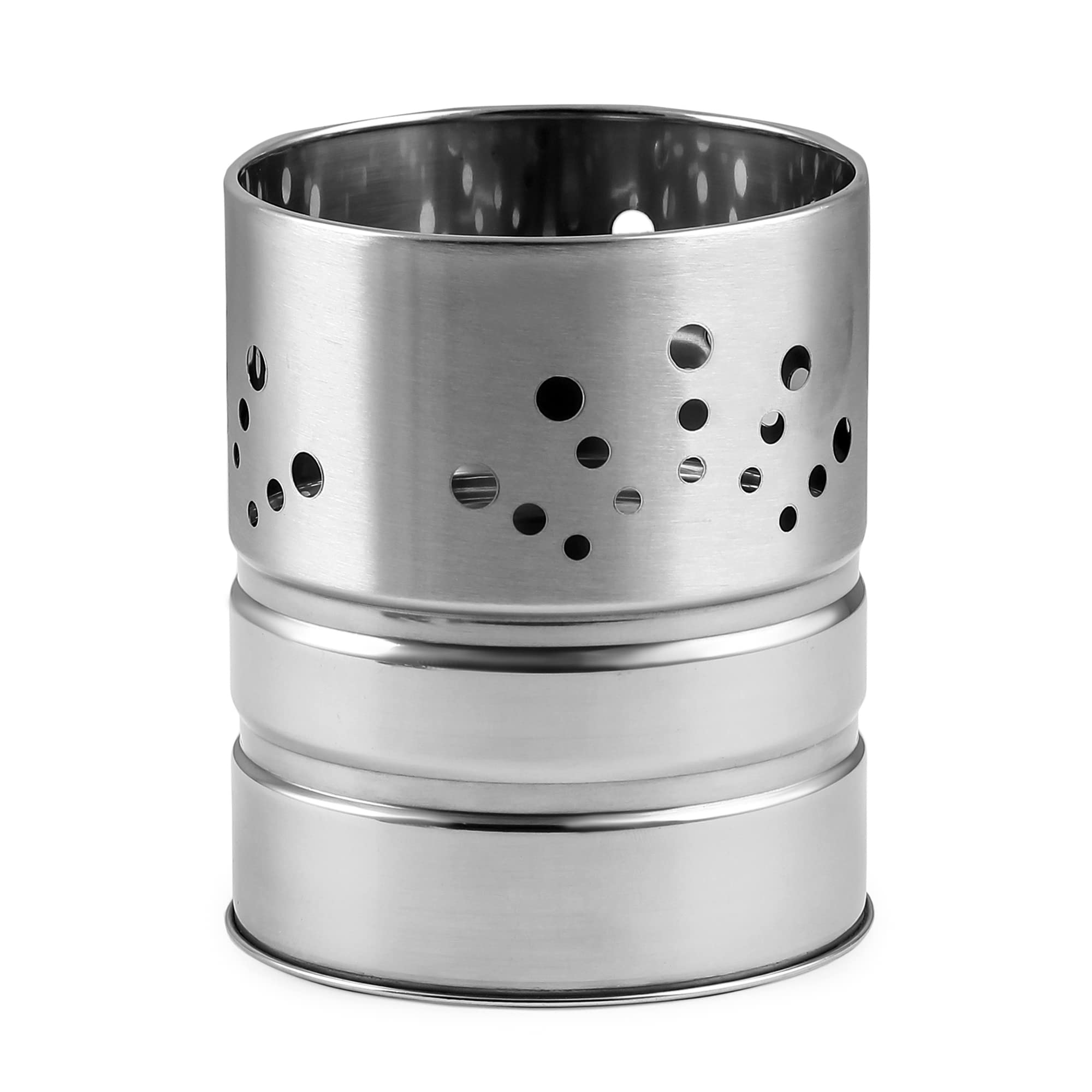C (DEVICE) Stainless Steel Spoon Holder & Stand Cutlery Holder Utensils Holder For Kitchen Metal Cutlery Holder For Kitchen (12.5 X10.5 X10.5 Cm)